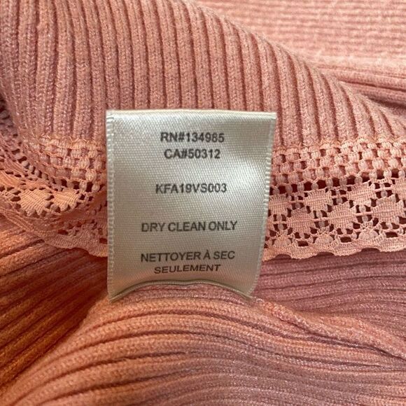 For Love & Lemon Women’s Medium Nina Pink Long Sleeve Knit Cardigan Sweater - Picture 10 of 10